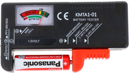 TESTER METER NA BATÉRIE AAA AA 9V