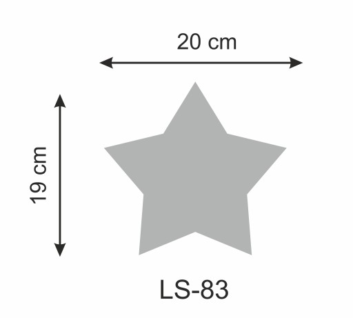 Akryl ZRKADLO hviezda 20x19 cm LS-83