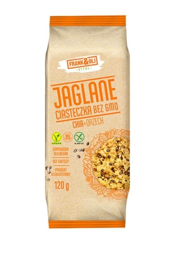 Jáhlové chia orechové sušienky 120g FRANK&OLI