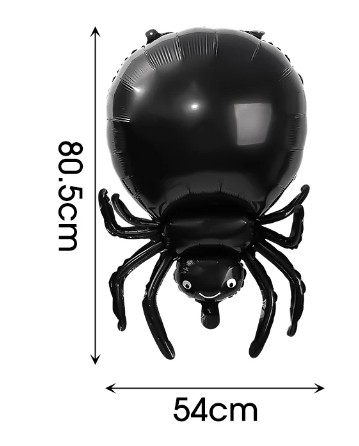 VÝKONNÝ HALLOWEENSKÝ FÓLIOVÝ BALÓN, ČIERNY, 82CM DĹŽKA 78CM ŠÍRKA