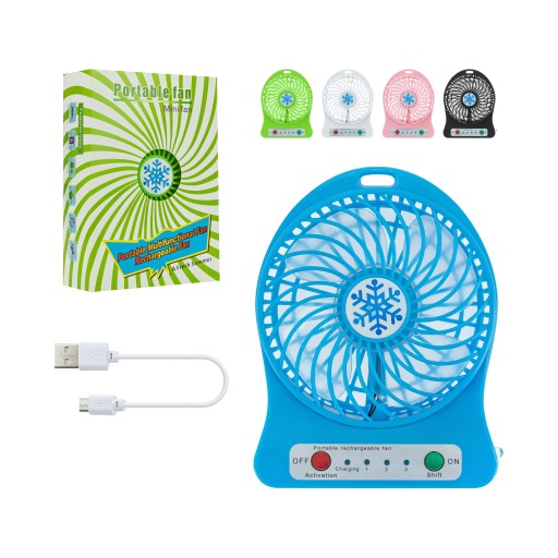 Mini ventilátor domáci stolný ventilátor USB 14 cm stojaci