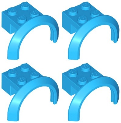 LEGO 50745 FENDER WHEEL ARCHES azúrový strih (8g) 4 ks