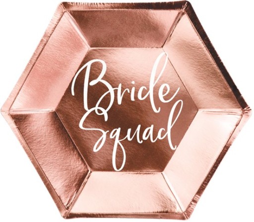 Papierové taniere na SVADOBNÚ PÁRTY rose gold rose gold NÁVOD 6 ks