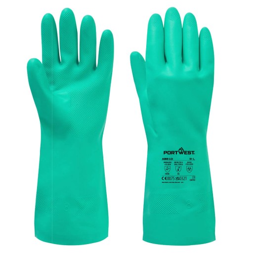 AB810 Chemicky odolné nitrilové rukavice PORTWEST NEW A810 S