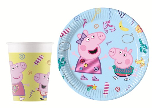 Narodeninová súprava PEPPA PIG - HRNČEKY A TANIERE NA NARODENINOVÚ PÁRTY