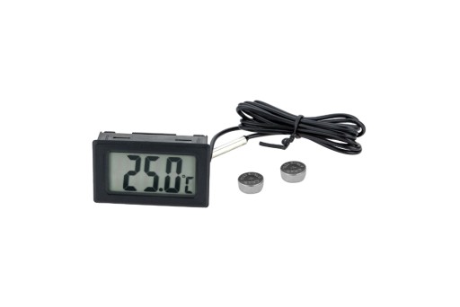ELEKTRONICKÝ PRESNÝ LCD TEPLOMER SO SONDOU 1m + batérie!