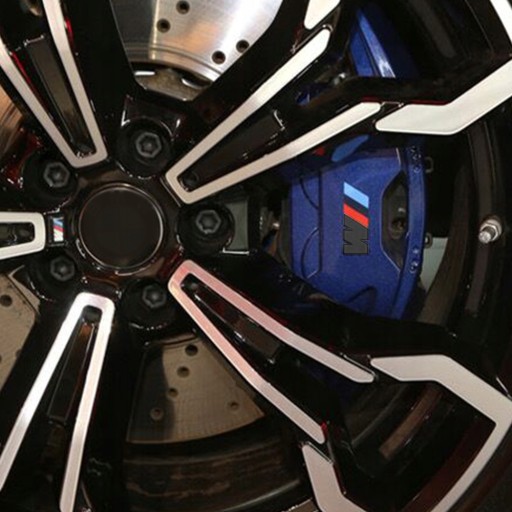 BMW M brzdové strmene biela nálepka