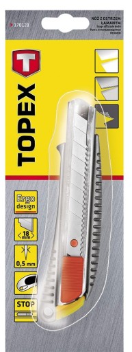 Nôž s 18 mm lámacou čepeľou Topex