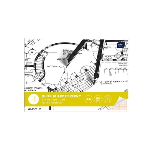 Milimetrový blok A4 20K 80g/m2 Interprint