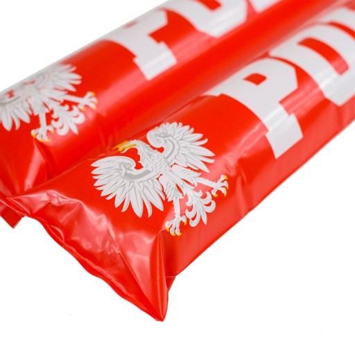 Klapky, nafukovacie obušky, biele a červené
