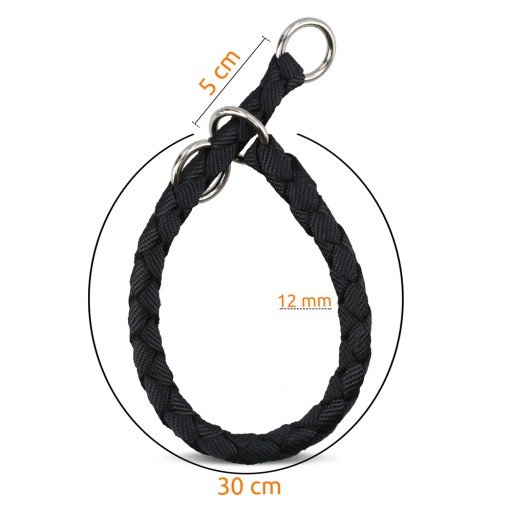 Obojok Cavo, S: 25–31 cm/Ø 12 mm, čierny