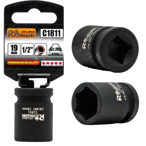 1/2'' ZÁSUVKOVÝ KLÚČ 19mm NÁRAZOVÝ