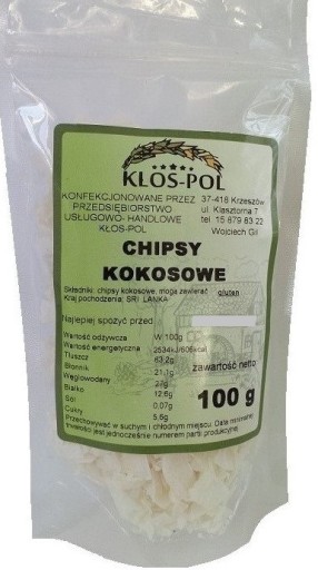 KOKOSOVÉ ČIPESKY 100g KŁOS-POL