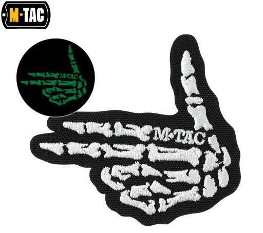 VELCRO GESTURE PATCH PISTCH PISTCH PISTCH GUN STREĽOVAČ NA SKELET M-TAC VÝŠIVKY FLUORESCENT