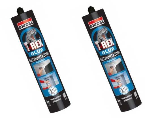 Univerzálne akrylátové montážne lepidlo Soudal 310 ml T-REX GLUE CLEAR