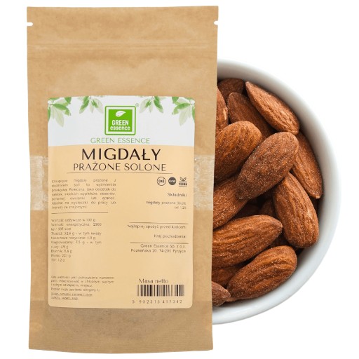 Celé pražené solené mandle 250g pražené mandle so soľou Chrumkavá SNACK