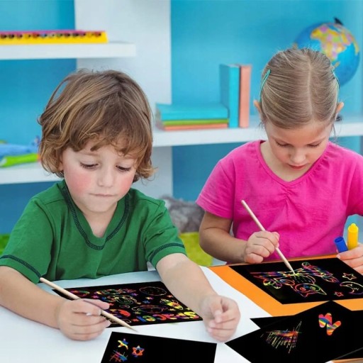 Omaľovánka DÚHA ŠKRABANÁ STRANA ŠKRABANÁ STRANA ŠKRABANÁ STRANA 10 LIST A4 + STYLUS