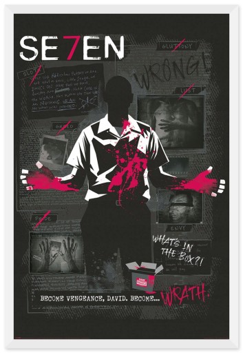 Plagát z filmu Seven Warner Bros. Se7En 61x91,5 cm