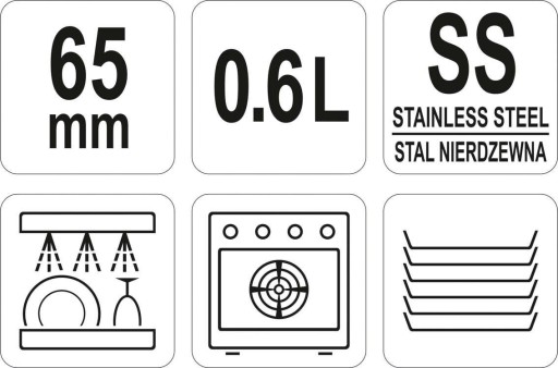 Oceľová nádoba GN 1/9 v=6,5 cm YATO