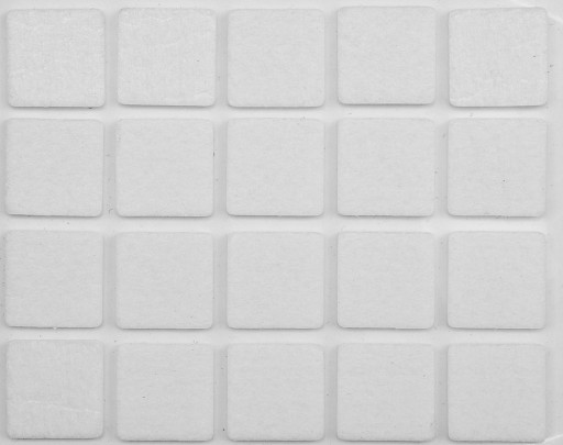 Vorel 74841 plstené podložky 20x20 mm biele 20 ks.