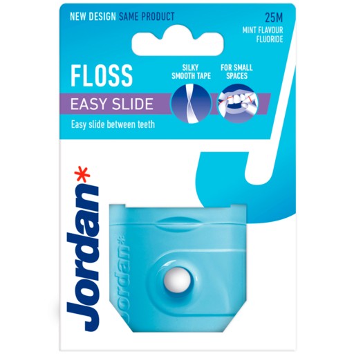 JORDAN Easy Slide Dentálna niť s fluoridom WAXED MINT 25m