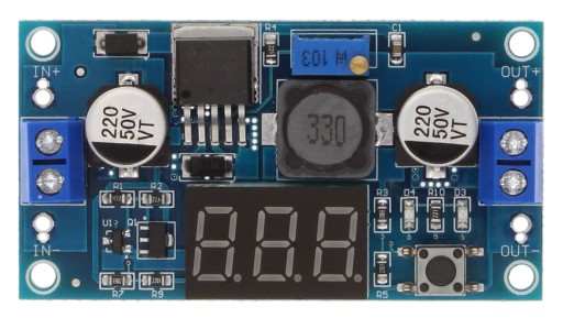 Step-Down DC prevodník LM2596 LED voltmeter 3A