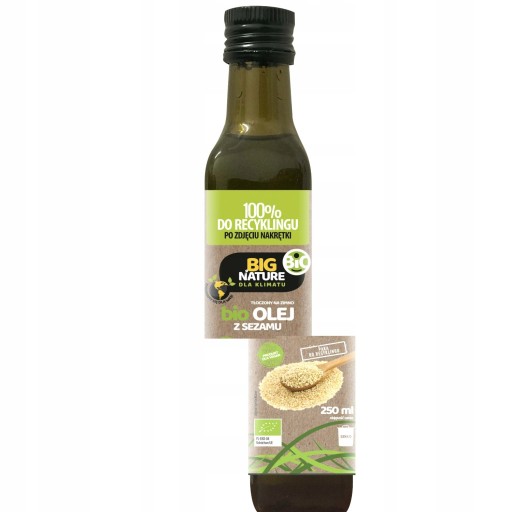 BIG NATURE bio sezamový olej, lisovaný za studena, 250 ml