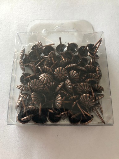 GOMBÍKY ČALÚNNE medené špendlíky 11,3 mm - 75 ks