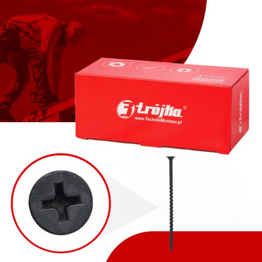 Čierne fosfátované skrutky do dreva 4,2x70 - 1kg
