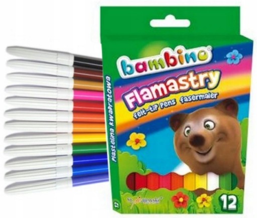 Školské fixky 12 farieb BAMBINO