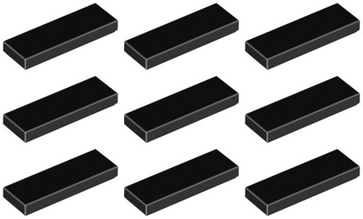 LEGO TILE 63864 TILE 1x3 čierna NOVINKA (6g) 9 ks