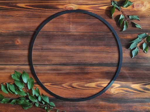 Prsteň lapač snov DECOUPAGE CIRCLE, priemer 36cm, BLACK makramé základňa