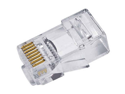 RJ45/8P8C zástrčka kat.6 UTP krútená dvojlinka drôt/lanko AWG24-26 priechodná 10ks