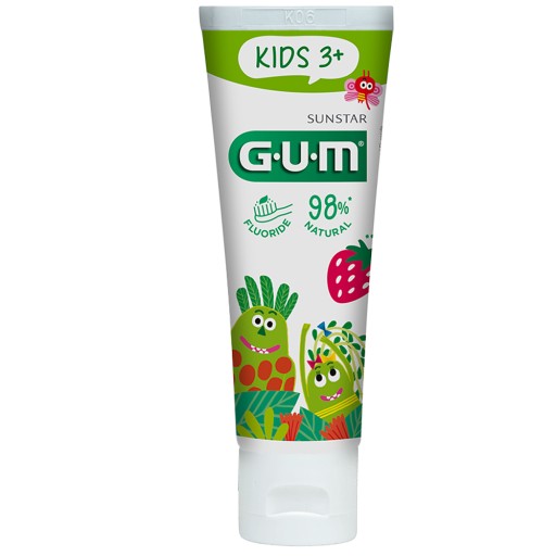 SUNSTAR GUM JUNIOR 3+ STRAWBERRY ZUBNÁ PASTA PRE DETI 50 ml