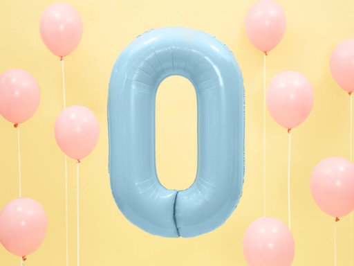 Čierny fóliový balón číslo 0 86 cm