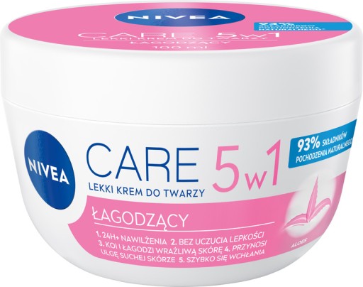 NIVEA CARE 5v1 Hydratačný krém na tvár pre suchú pleť 100ml
