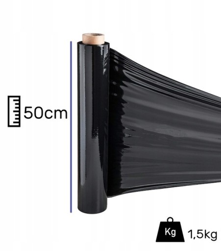 STRETCH FÓLIA 1,5KG ČIERNA STRETCH ČIERNA