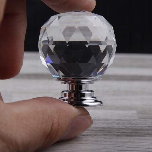 KRIŠTÁĽOVÝ NÁBYTOK Úchytka 30mm RUŽOVÝ CRYSTAL glamour