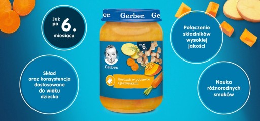 Gerber Kurací prívarok so zeleninou po 6 mesiacoch 190g