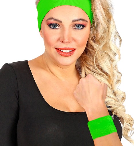 Náramky Ruky Neon GREEN Disco Party 80s Karneval 2ks