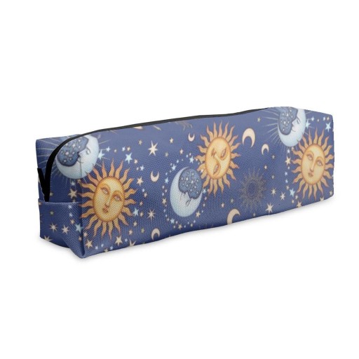 Školské potreby na ceruzky námornícka modrá SQUARE SUN MOON