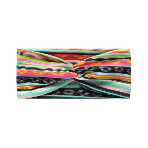 Farebná čelenka na hlavu a uši, široký elastický reggae turban