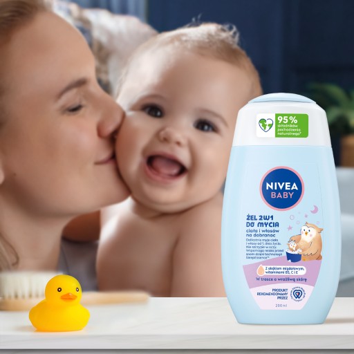 NIVEA BABY gél 2v1 na umývanie tela a vlasov pred spaním 200 ml