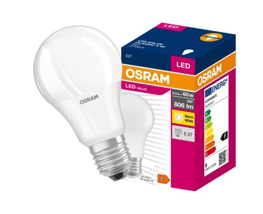 LED žiarovka GLS E27 8,5W = 60W 2700K 830 Teplá žltá 806lm OSRAM