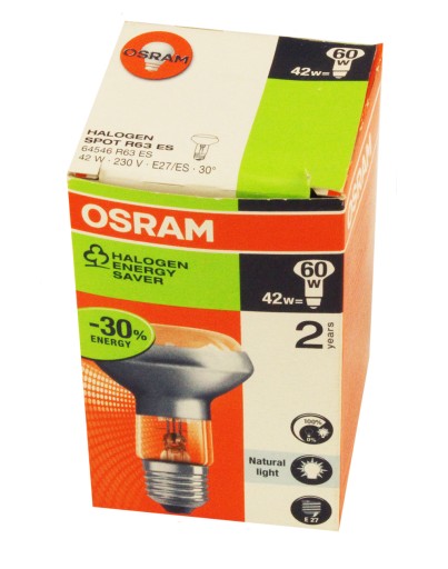 OSRAM HALOGÉNOVÁ ŽIAROVKA SPOT 42W=60W E27 230V