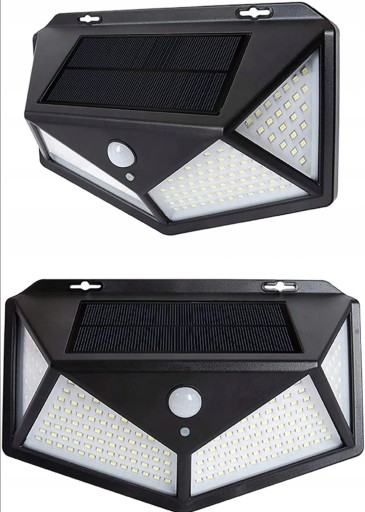 LED SOLAR LAMPA 100 ULIČNÁ ZÁHRADNÁ FASÁDNA LAMPA SÚMRAK SNÍMAČ POHYBU