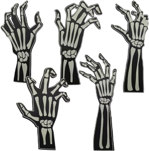 HALLOWEENSKÉ ŽIARENÉ RUKAVICE NA SLNEČNÚ POHONU DO ZÁHRADNÝCH ČRENCOV DEKORÁCIE 6x