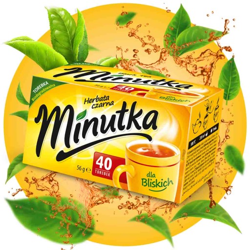 Čierny čaj Express 40T Biologicky odbúrateľný poľský čaj Minutka