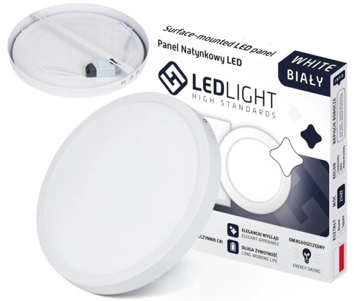 LED stropné svietidlo 6W neutrálne 4000K 11,2cm biele stropné svietidlo na prisadený panel