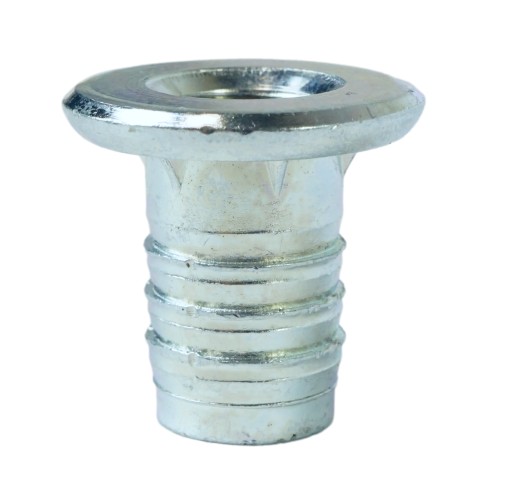 10x Náboj na nabíjanie M8 x 16 mm s nákružkom na prírodné drevo, biely pozink